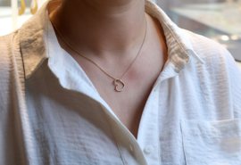 Dripping art gouden hart hanger