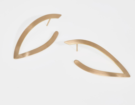 Hauber navette oorbellen rosé goud (klein)