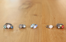 Swivel ring trias groot pastel groen (erinite)