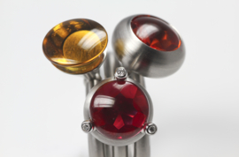 Swivel ring trias groot rood
