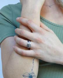 Wikkelring Weißen Gold mit Diamanten