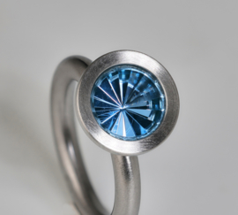 Swivel ring nr 10 licht blauw