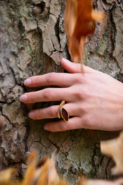 Angela Hubel Ring mit Granat Lagune