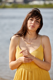 Hauber geelgouden bangle armband+diamanten