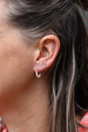 Eva Streep parel oorbellen (goud)