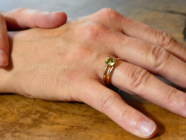 Roségouden solitaire Ring mit Chrysoberyll