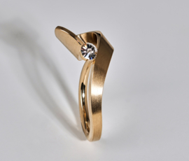 Cardillac ring met sun flower diamant, turn