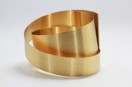 Zilveren goud vergulde klap armband