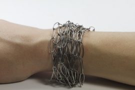 Ernest stalen armband met ovalen ringen