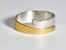 Manu Schmuck ring met eenvoudige overslag