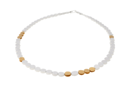 Deco Echo plaatjes ketting zilver/goud kleur (klein)