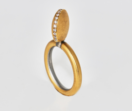Gouden Swivel ring "napoleon"