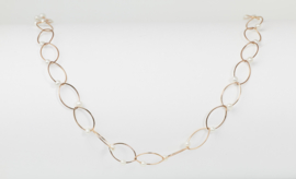 Navette necklace with small pearls