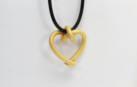Knoten Schmuck vergoldeter Herzanhänger