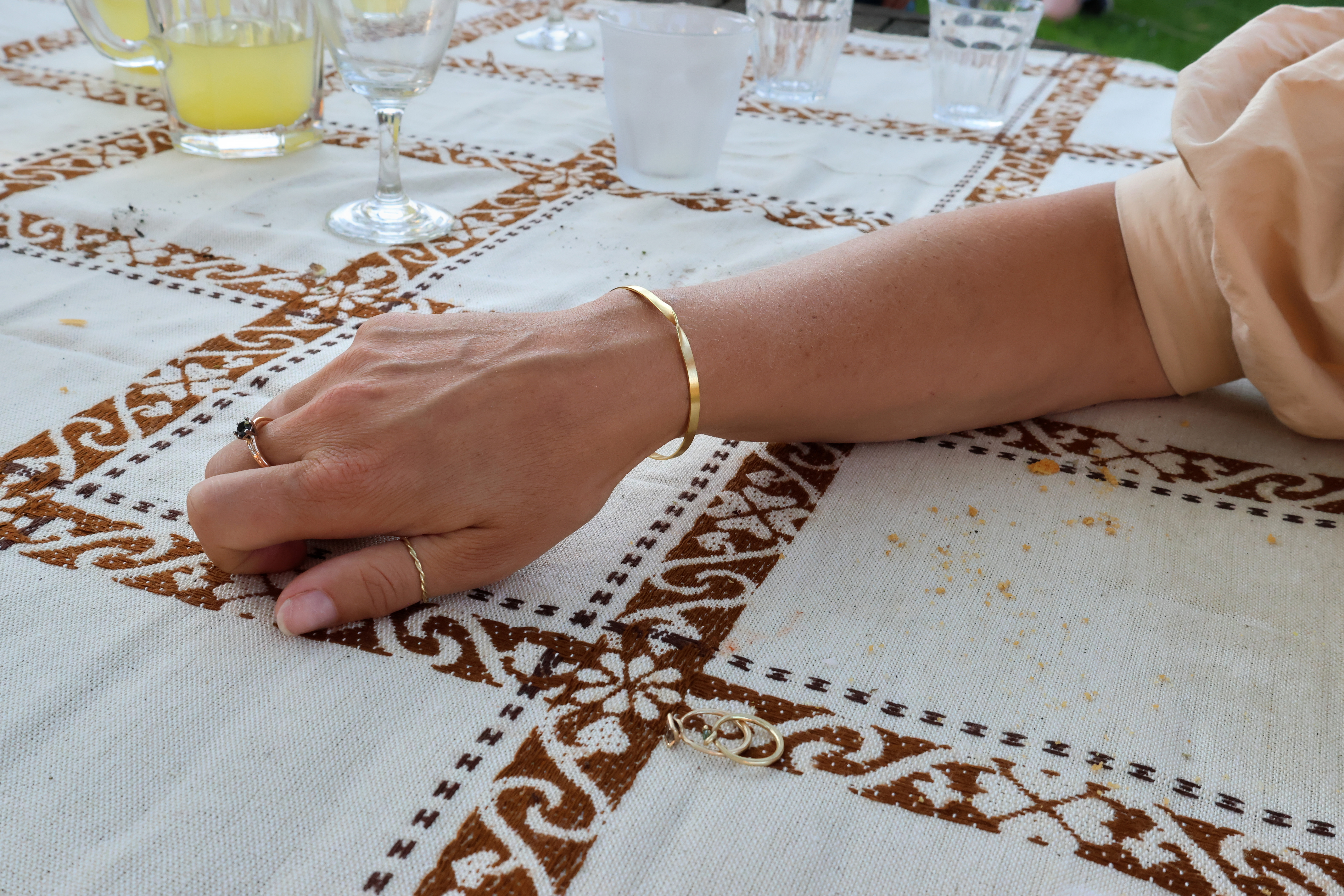 Tezer gouden Armband met enkele twist