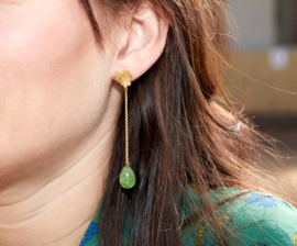 Oorbellen met perdioot pampel