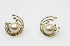 Medusa gouden parel knopjes