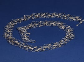 Zigt sieraden zilveren bloem ketting