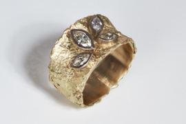Boomschors leaf ring (4x navette diamant)