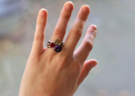 Swivel ring halve schaal paars