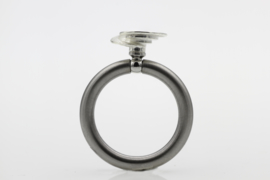 Swivel ring Petit Fours melange zilver