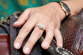 Roos diamant ring  "Bonnie"