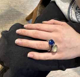 Swivel ring tulp blauw
