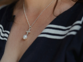 Brigitte Adoplh silver pendant with pearl