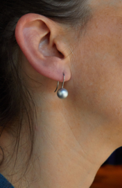 Kugel Ohrhänger ( eis blau )