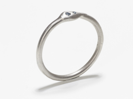 Dripping art ring van platina ( mini )