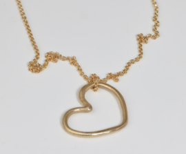 Dripping art gouden hart hanger