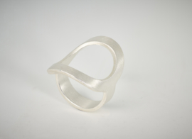 Tezer zilveren ring open model