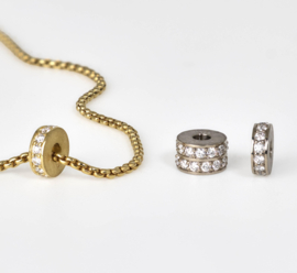 Geelgouden "rol" hanger (enkel)