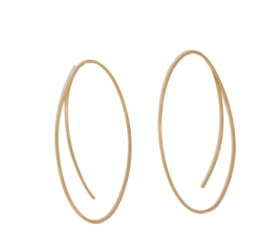 Niessing Linear ( groot ) gouden oorbellen