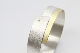 Manu Schmuck armband zilver/goud en diamant