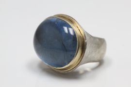 Cleopatra ring met aquamarijn