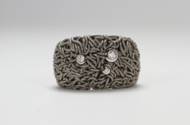 Schmuck Werk Stahl Ring mit Diamant ( medusa )