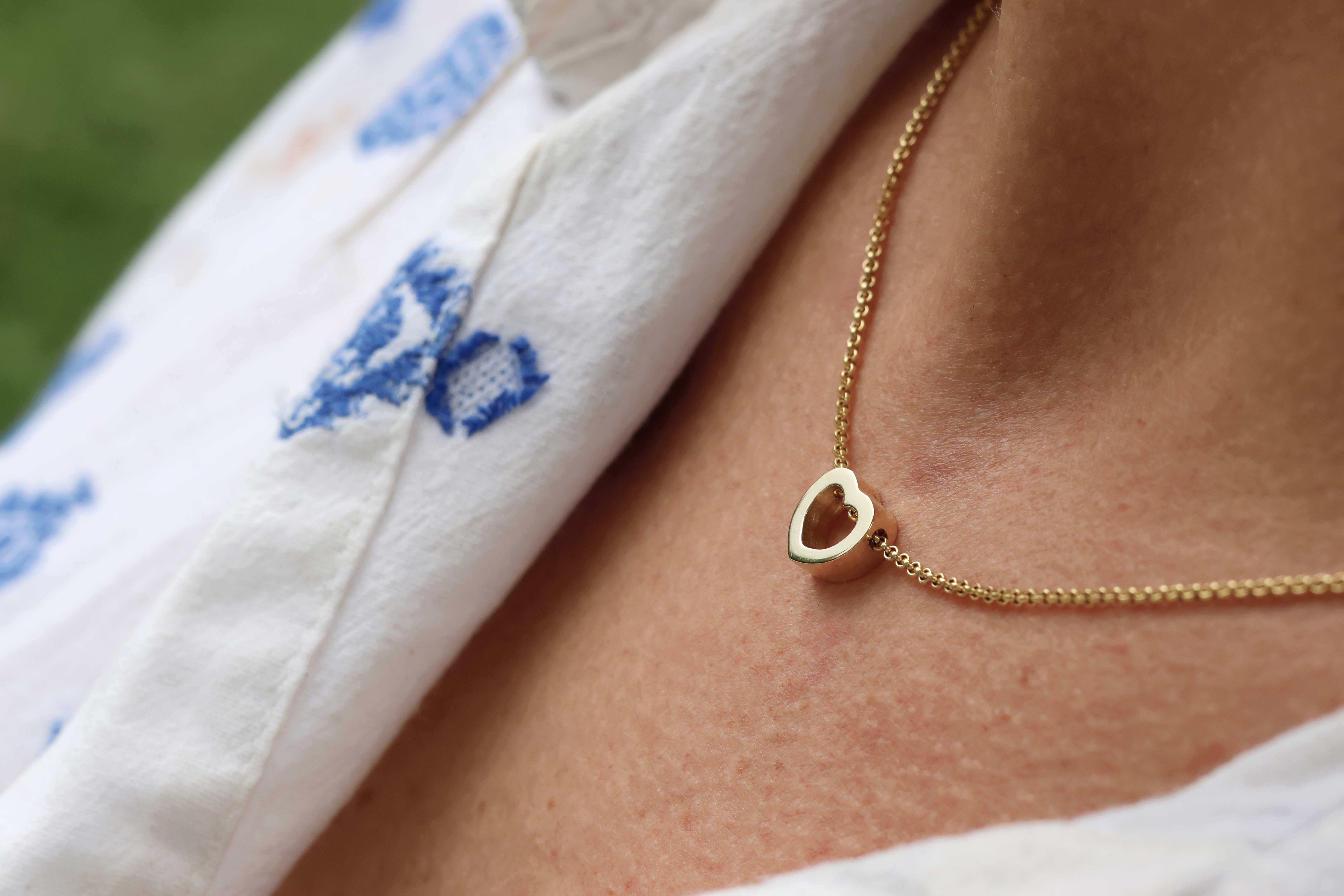 Geelgouden hart hanger