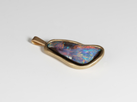 Dripping art opaal hanger
