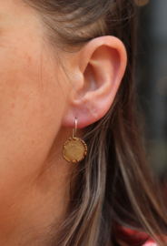 Deco Echo zilveren oorbellen kropki (middel)