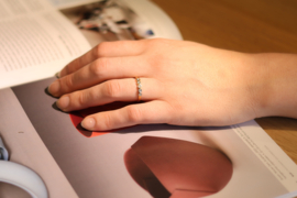 Golden 5 diamond ring Goldline