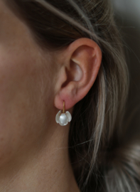 Deco Echo zilveren orchidee oorbellen