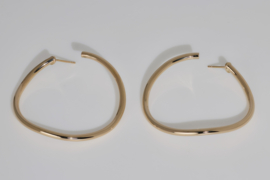 Hauber rosé gouden oorringen