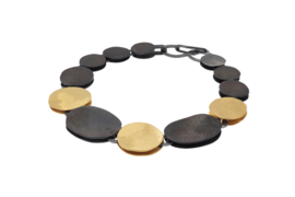 Deco Echo zilveren vergulde schakel armband