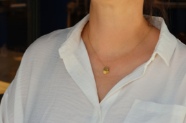 Tezer gouden hanger met 3 ronde plaatjes