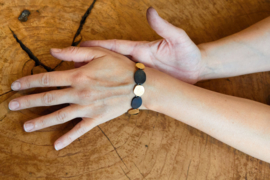 Deco Echo zilveren vergulde schakel armband