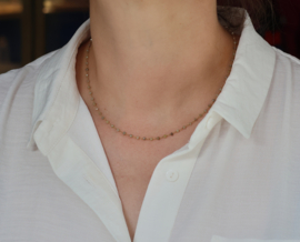 Ruwe diamanten schakel ketting