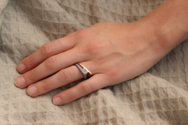 Titanium ring with diamond