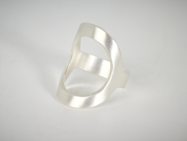 Tezer zilveren ring open model