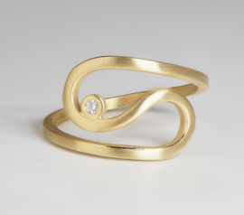 Tezer gouden slinger ring